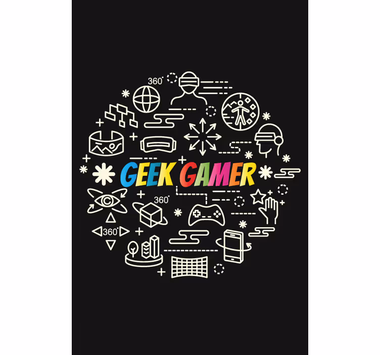Jaluzele cu rolete Geek doodles de jocuri - TenStickers