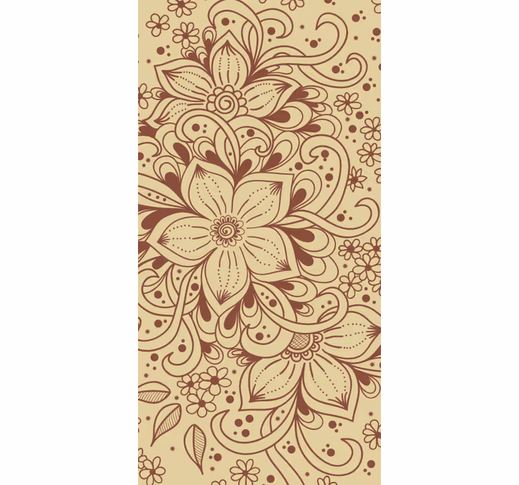 Rulou geam rustic model paisley floral - TenStickers