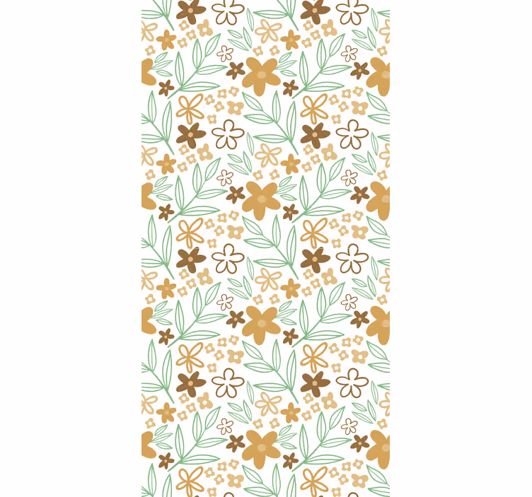 Rulou geam flori și plante design cu motive florale - TenStickers