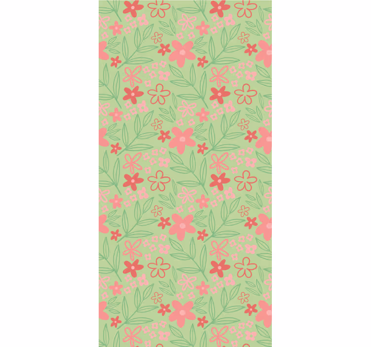 Rulou geam flori și plante temă florală fermecătoare - TenStickers
