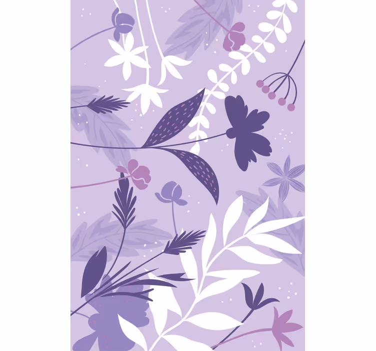Model de flori violet floare Rulouri - TenStickers