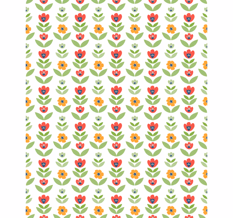 Rulou geam flori și plante model floral fermecător - TenStickers