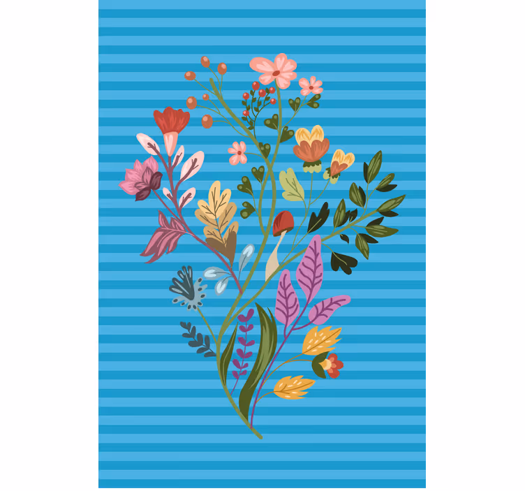 Rulou geam floral aranjament botanic - TenStickers