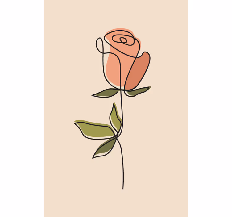 O linie Rulouri continuă cu flori - TenStickers
