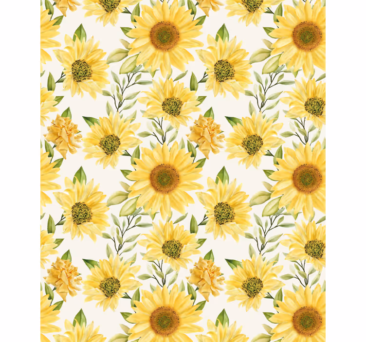 Elegant, acuarelă, model floral, Rulouri de flori - TenStickers