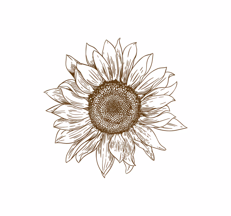 Rulou geam flori și plante design floarea soarelui - TenStickers