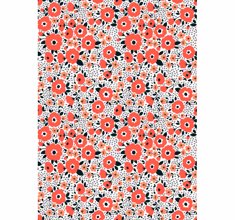 Rulou geam floral model fermecător de cățel - TenStickers