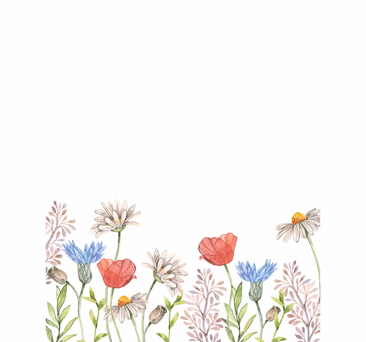 Acuarelă flori de primăvară și plantă Rulouri - TenStickers