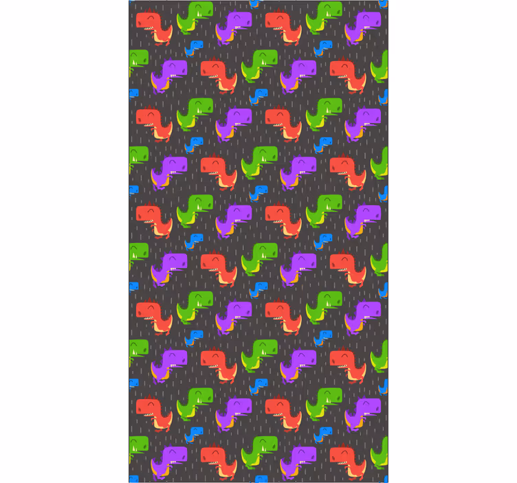 Rulou geam dinozauri modele negre colorate - TenStickers