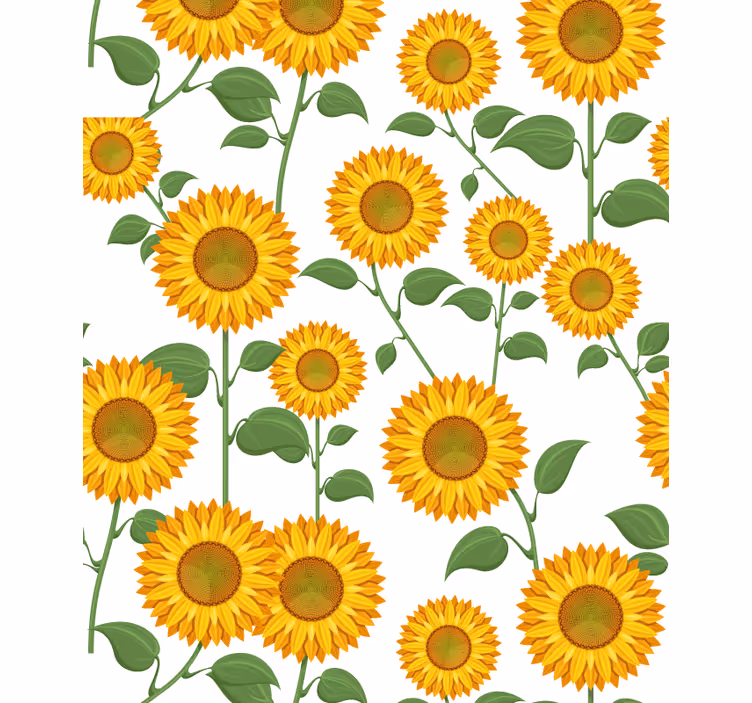 Floarea-soarelui animată floare Rulouri - TenStickers