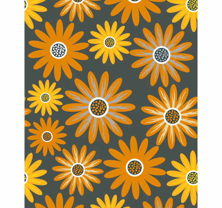 Rulou geam flori și plante aranjament floral vesel - TenStickers