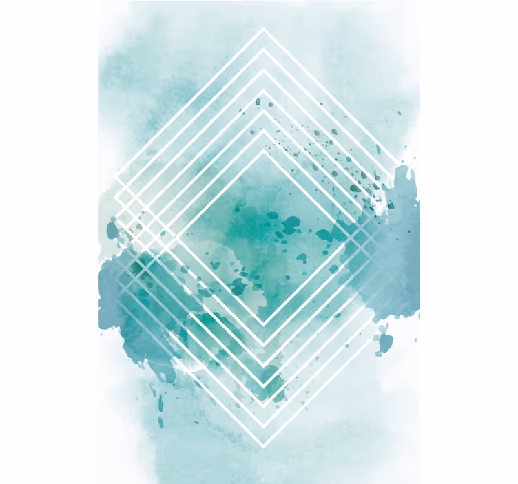 Rulou geam modern model geometric de acuarelă - TenStickers