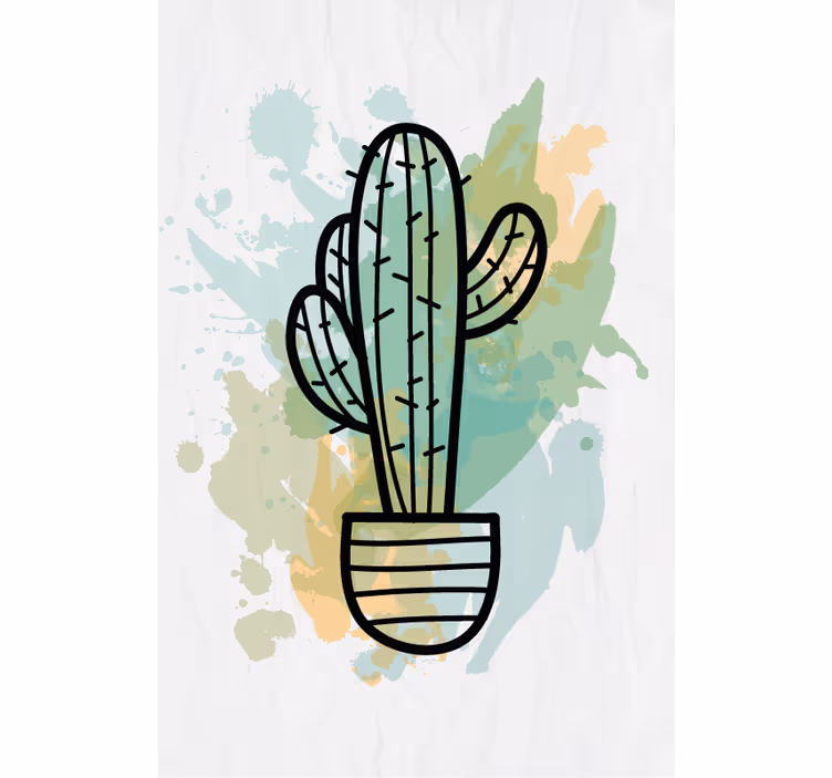 Jaluzea dormitor principal cactus acuarelă - TenStickers