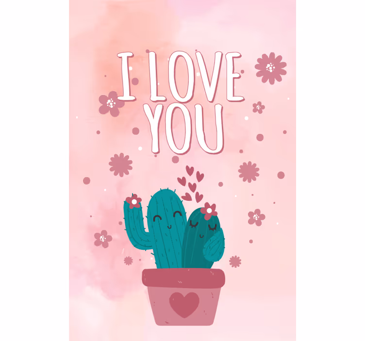 Ziua Îndrăgostiților jaluzea pentru dormitor cactus minunat - TenStickers