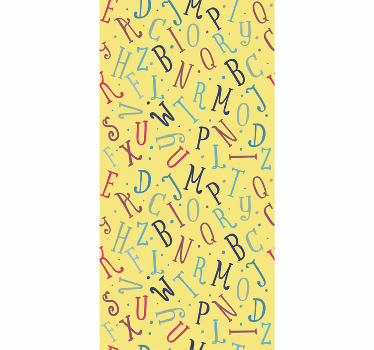 Rulou geam cu fraze litere colorate din alfabet - TenStickers