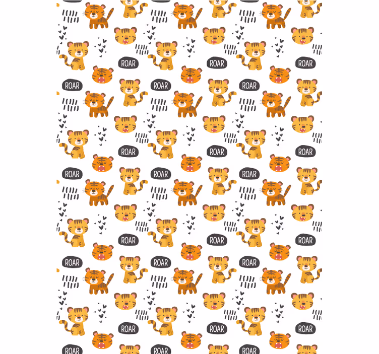 Rulou geam pentru copii pui de tigri răcnind - TenStickers