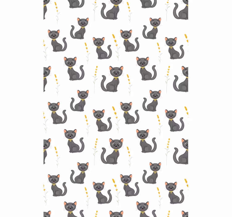 Rulou geam animale model de pisici negre - TenStickers