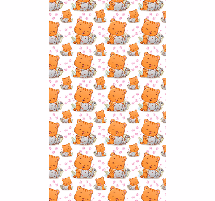 Rulou geam pentru copii cu modele de pisici baby - TenStickers