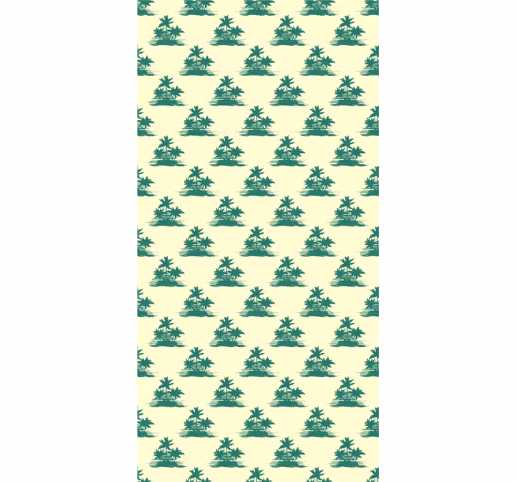 Rulou geam copaci siluete de palmieri tropicali - TenStickers