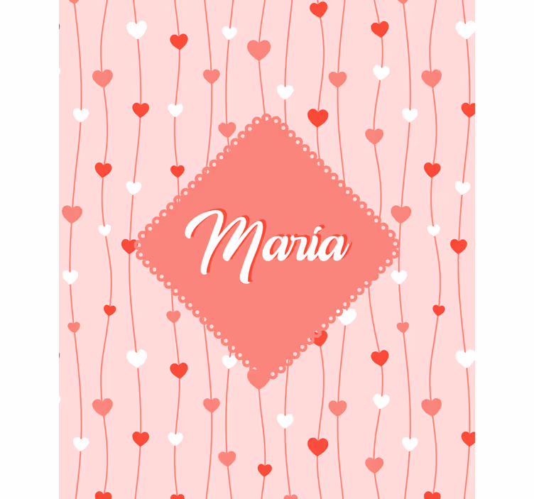 Rulou geam romantic iubesc inimi cu nume - TenStickers
