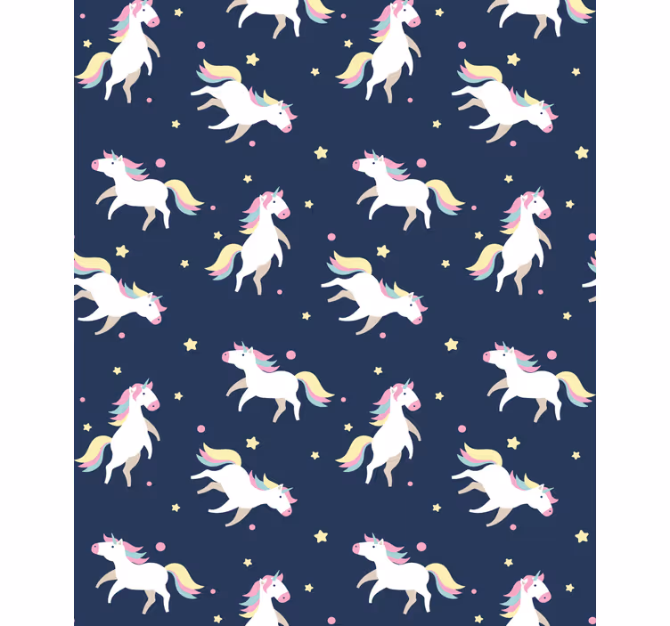 Rulou geam pentru copii unicorni magici alergând - TenStickers