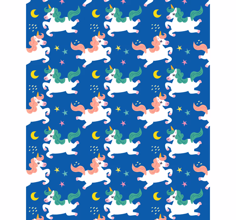 Rulou geam animale unicorni sub lumina lunii - TenStickers