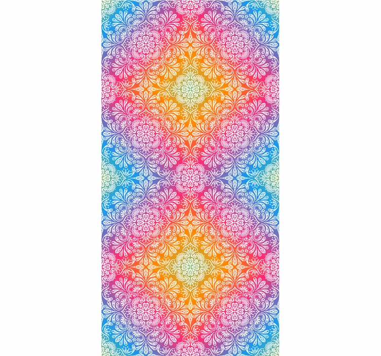 Rulou geam zen model de mandală colorat - TenStickers
