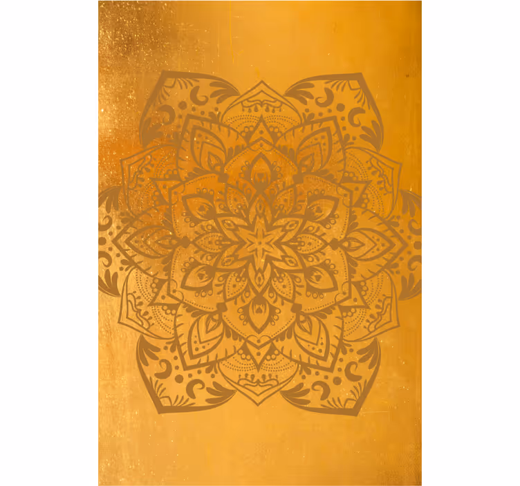 Rulou geam zen mandala spirituală de aur - TenStickers