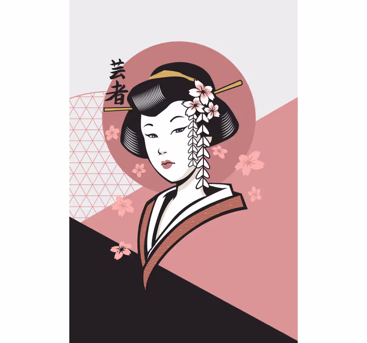 Rulou geam cu desene japoneză elegantă - TenStickers