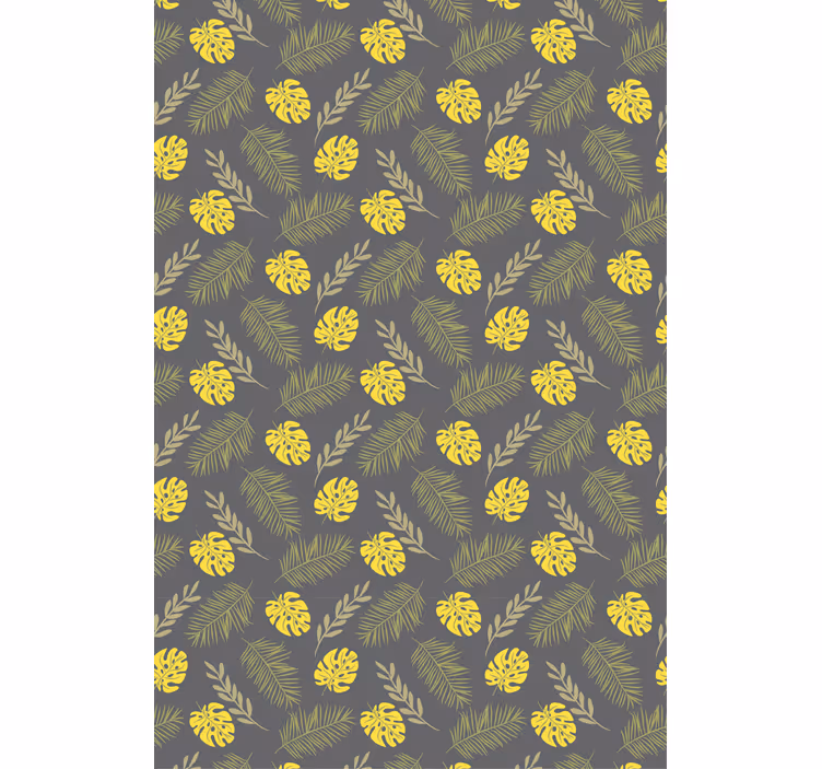 Rulou geam flori și plante model de frunze tropicale - TenStickers