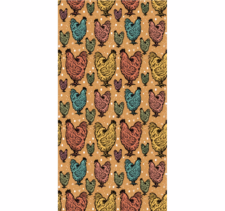 Rulou geam animale model vibrant de cocoș - TenStickers