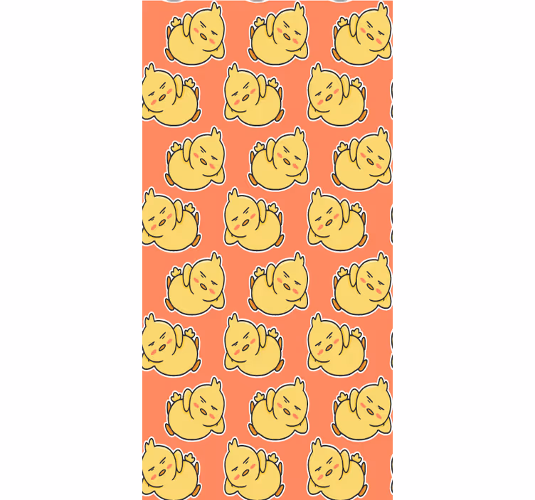 Rulou geam animale personaje pui galbeni - TenStickers