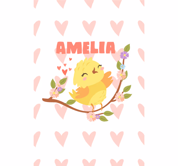 Rulou geam personalizat design drăguț de pasăre - TenStickers