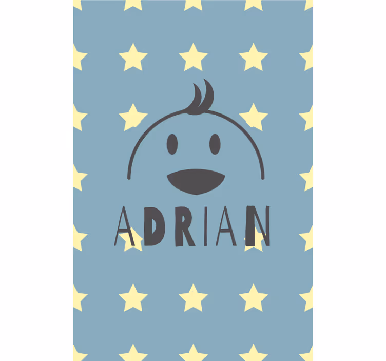 Rulou geam pentru copii pui înstelat cu nume - TenStickers