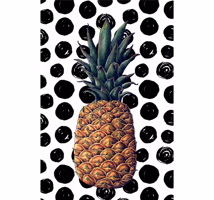 Rulou geam fructe și legume ananas cu puncte - TenStickers