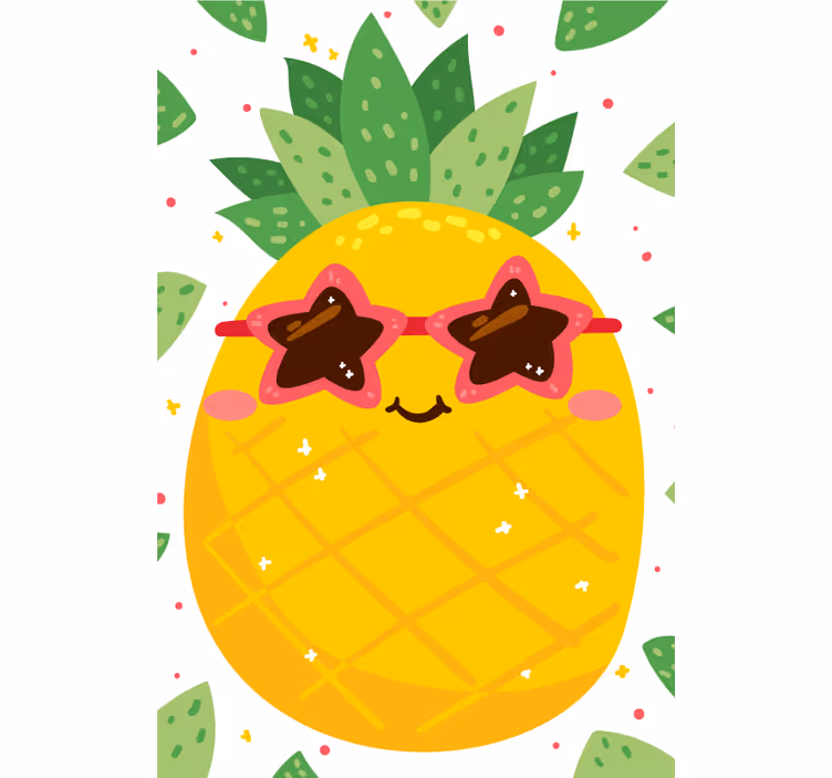 Ananas cu fructe roz și legume Rulouri - TenStickers