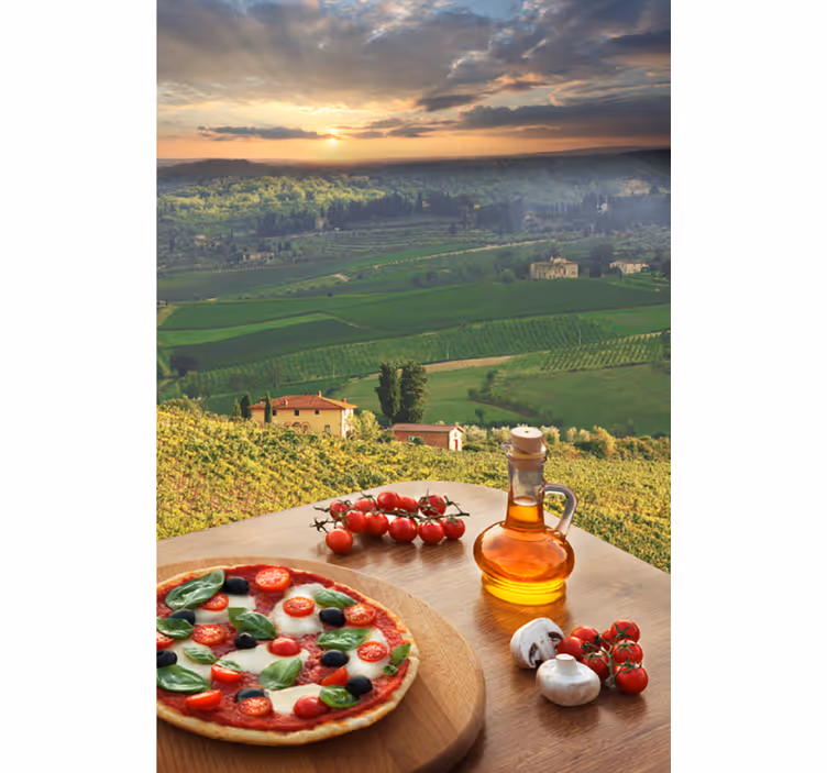 Rulou geam fructe și legume peisaj culinar italian - TenStickers