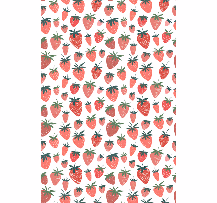 Rulou geam fructe și legume design cu căpșuni - TenStickers