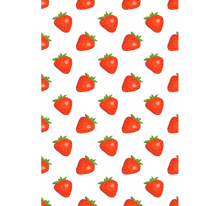 Rulou geam fructe și legume motiv căpșuni - TenStickers