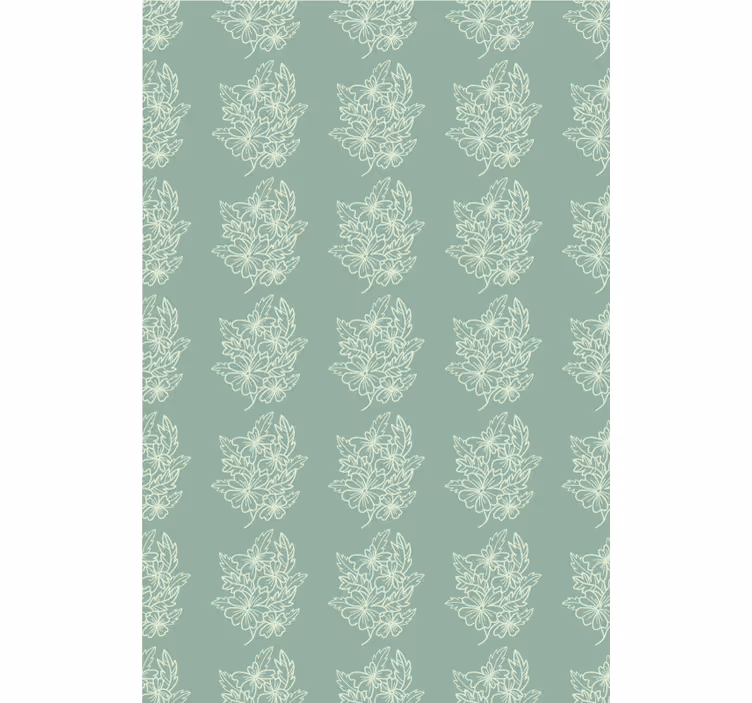 Jaluzea verde minimalistă pentru bucătărie cu flori frumoase - TenStickers