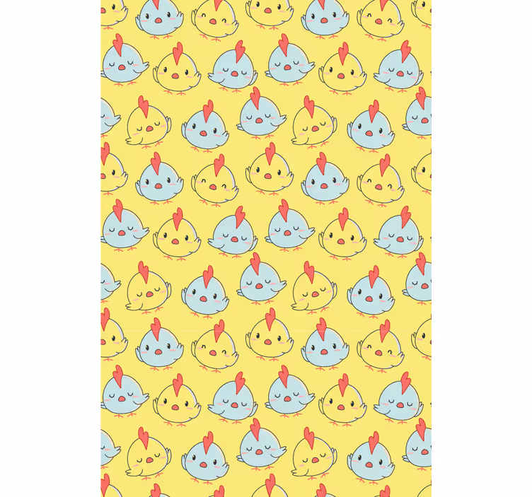 Rulou geam animale model de pui vesel - TenStickers
