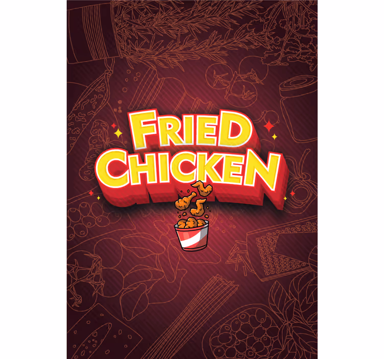 Rulou geam cu fraze deliciu de pui prajit - TenStickers