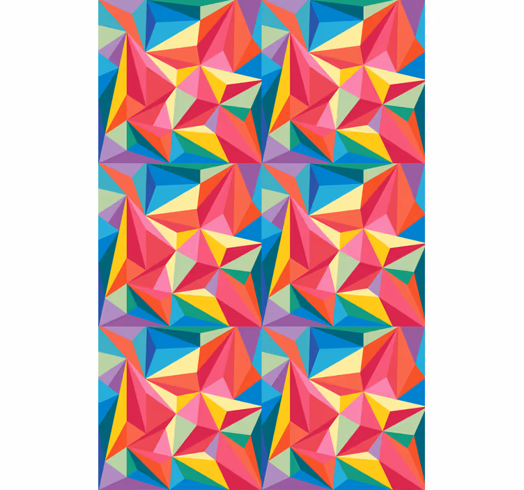 Imagine geometrică multicolor pictură Rulouri - TenStickers