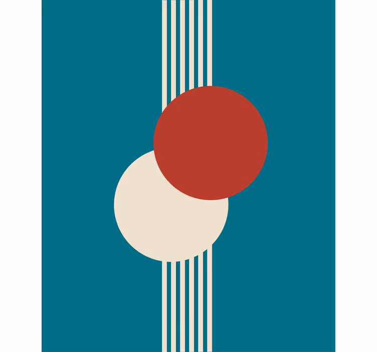 Rulou geam modern compoziția geometrică a cercului - TenStickers