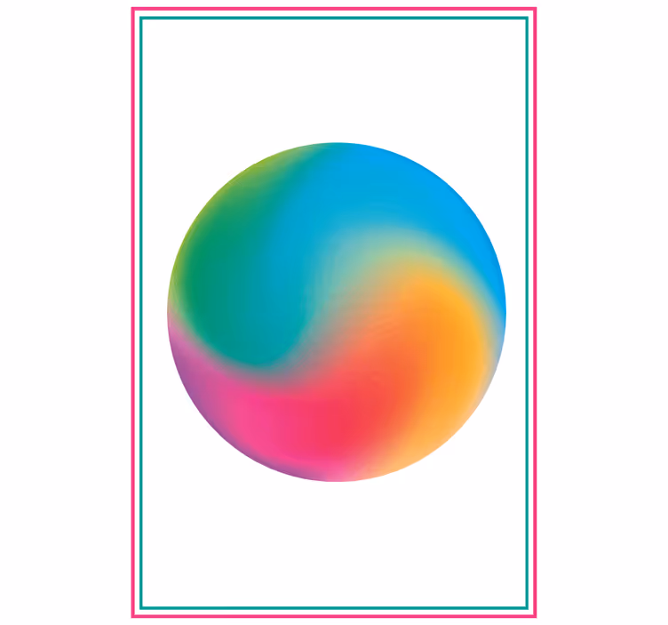 Rulou geam originalul sferă colorată abstractă - TenStickers