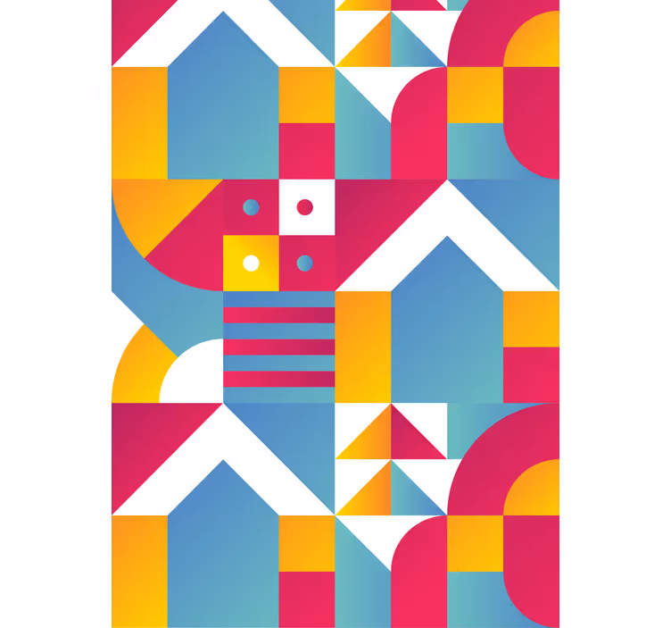 Rulou geam modern modele urbane geometrice - TenStickers