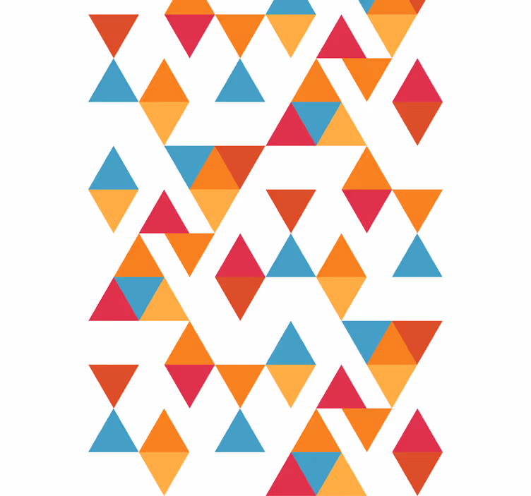 Rulou geam modern triunghi geometric colorat - TenStickers