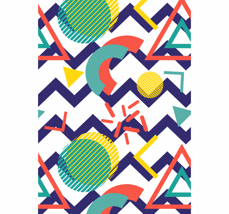 Culori puternice pictură geometrică pictură Rulouri - TenStickers