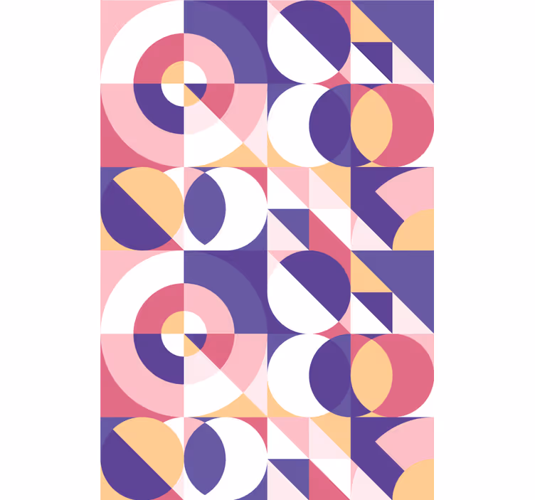 Rulou geam modern model geometric de cercuri - TenStickers
