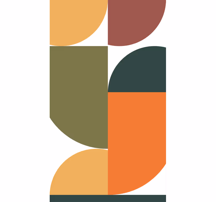 Rulou geam modern fuziunea formelor geometrice - TenStickers